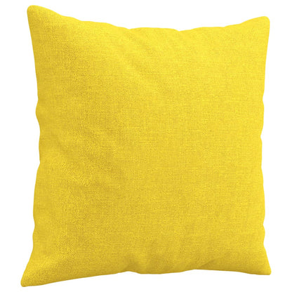 Set di Divani 2 pz con Cuscini Giallo Chiaro in Tessuto | homemem39