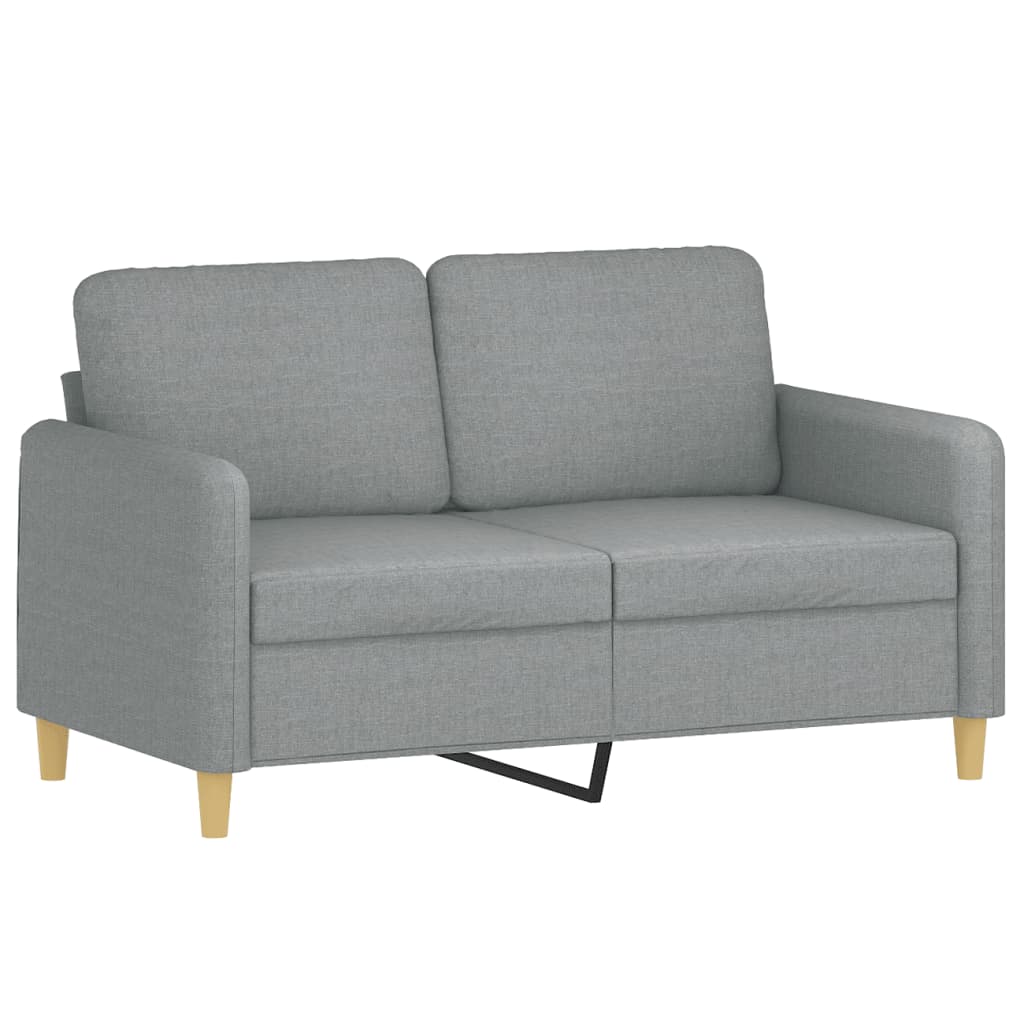 Set Divani 3 pz con Cuscini Grigio Chiaro in Tessuto | homemem39
