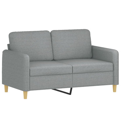Set Divani 3 pz con Cuscini Grigio Chiaro in Tessuto | homemem39