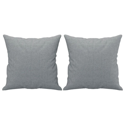 Set Divani 3 pz con Cuscini Grigio Chiaro in Tessuto | homemem39
