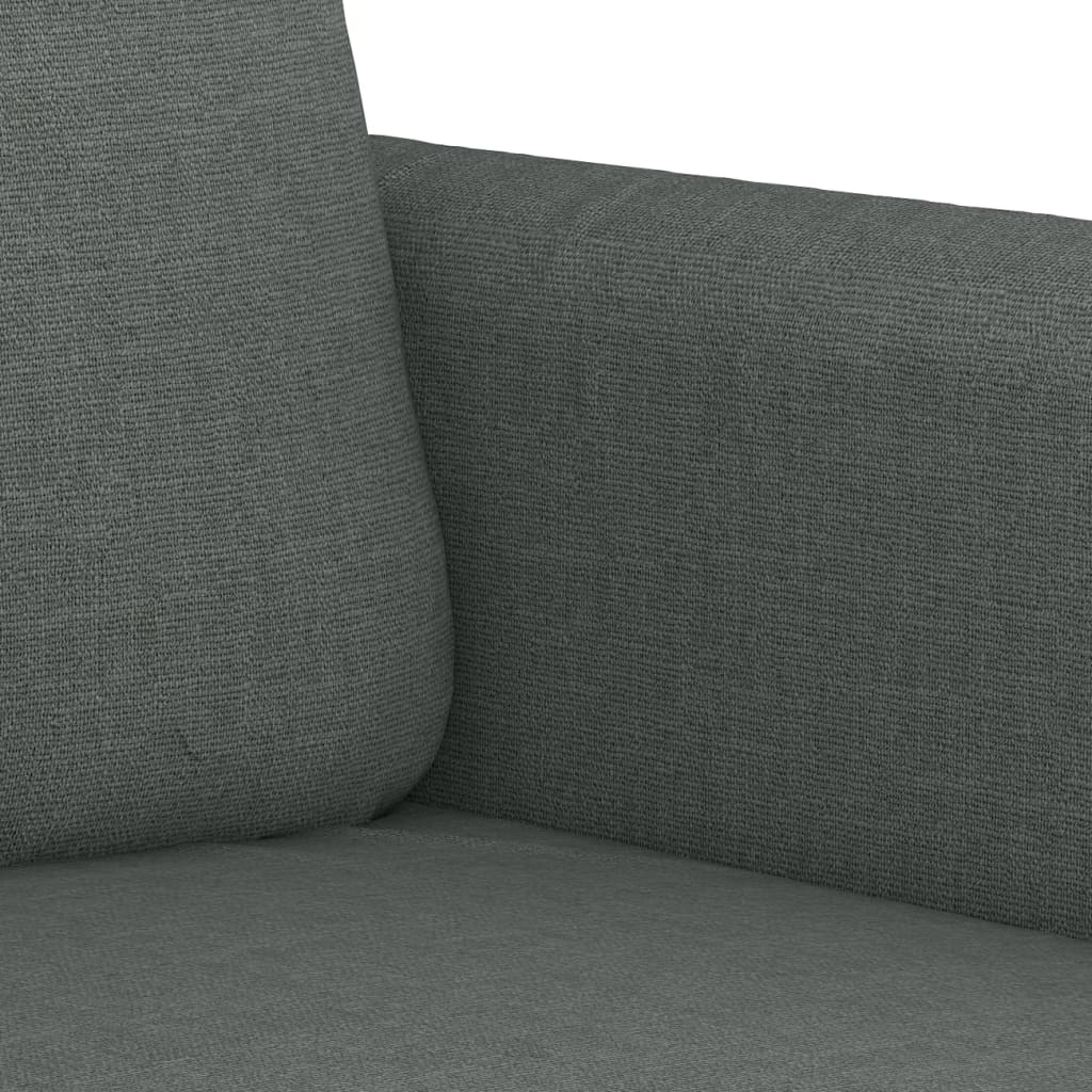 Set di Divani 3 pz con Cuscini Grigio Scuro in Tessuto | homemem39