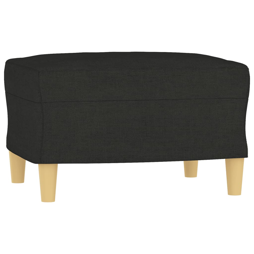 Set Divani 3 pz con Cuscini Nero in Tessuto | homemem39