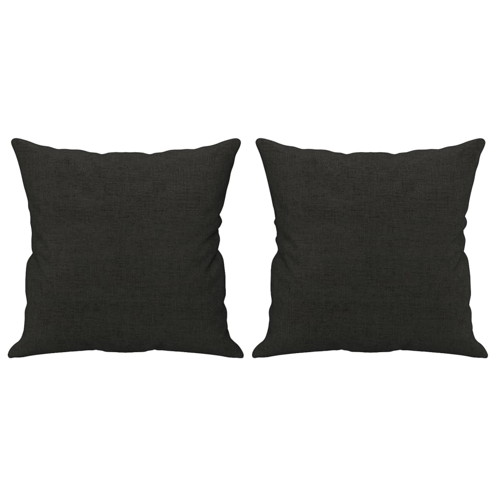 Set Divani 3 pz con Cuscini Nero in Tessuto | homemem39