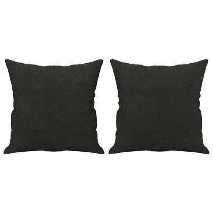 Set Divani 3 pz con Cuscini Nero in Tessuto | homemem39