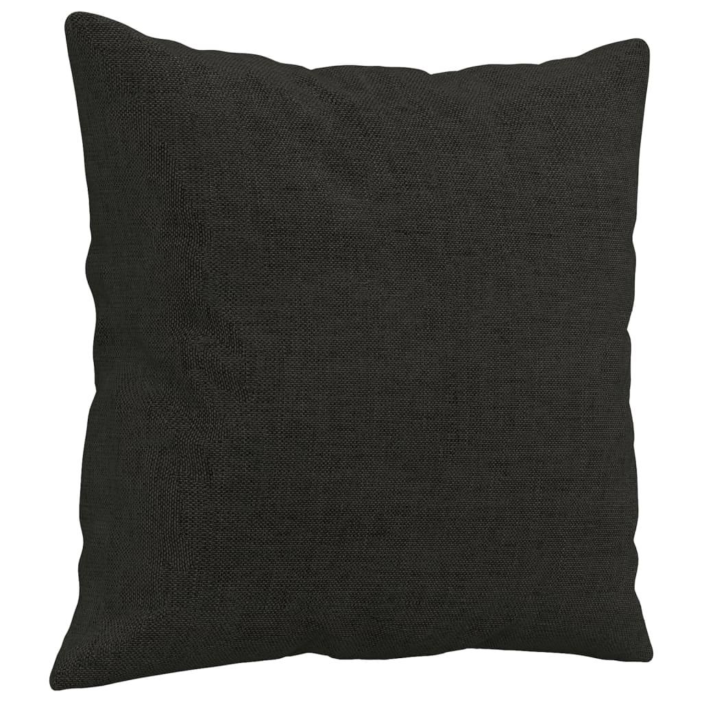 Set Divani 3 pz con Cuscini Nero in Tessuto | homemem39