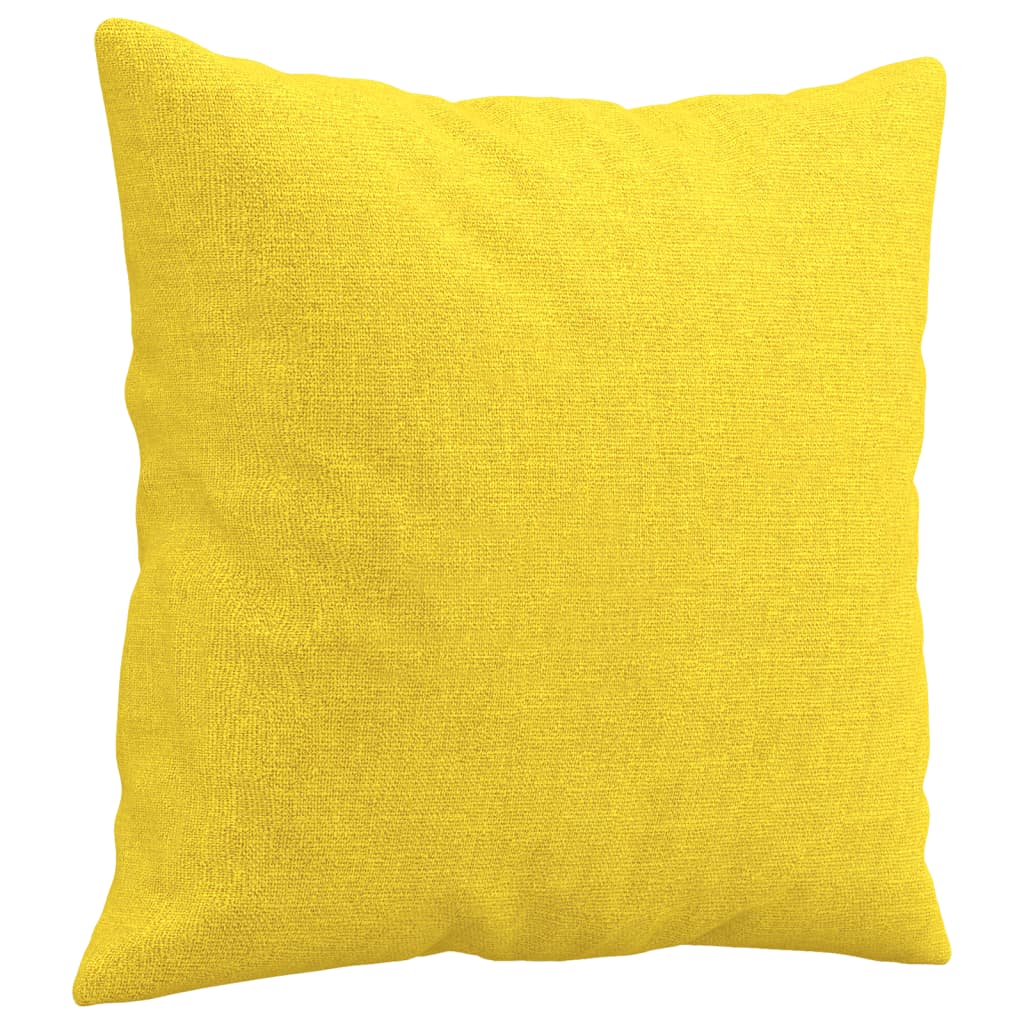 Set di Divani 3 pz con Cuscini Giallo Chiaro in Tessuto | homemem39