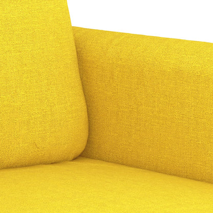 Set di Divani 2 pz con Cuscini Giallo Chiaro in Tessuto | homemem39