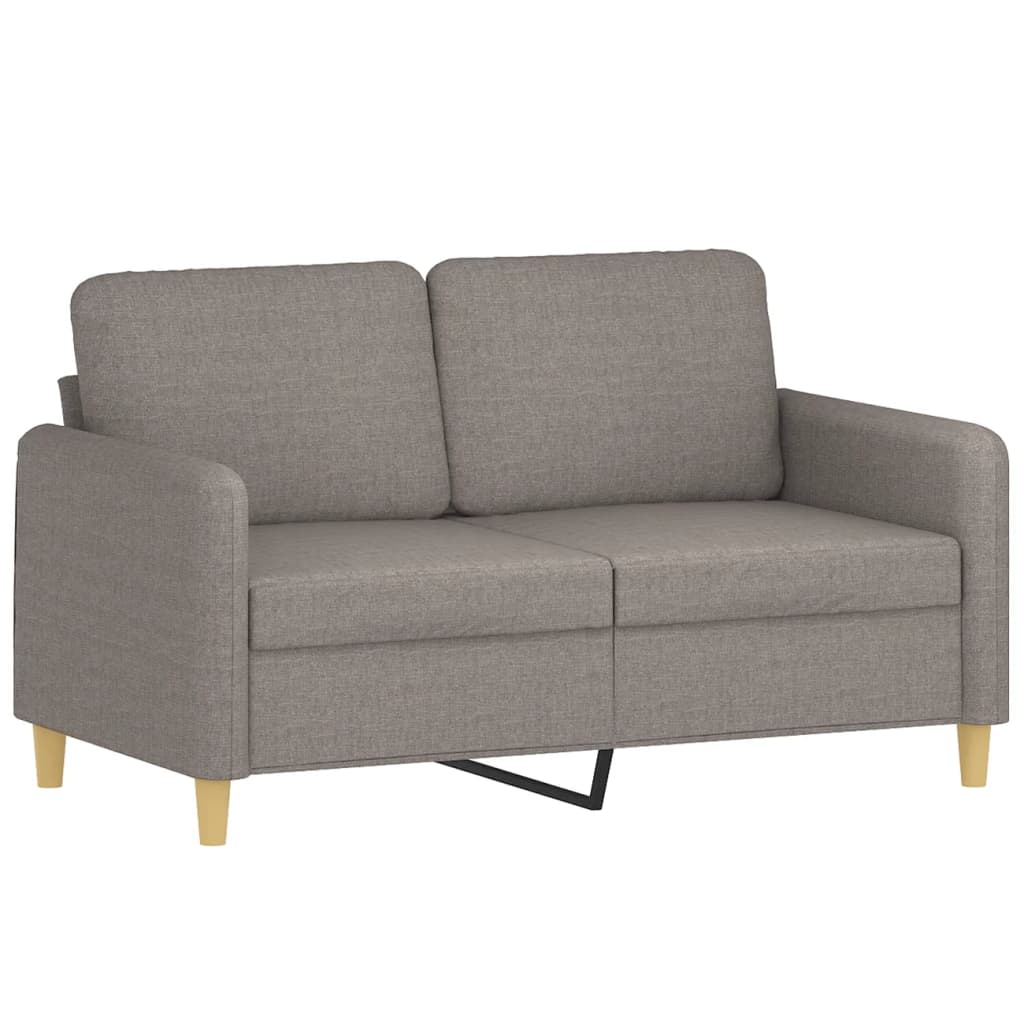 Set di Divani 2 pz con Cuscini Tortora in Tessuto | homemem39