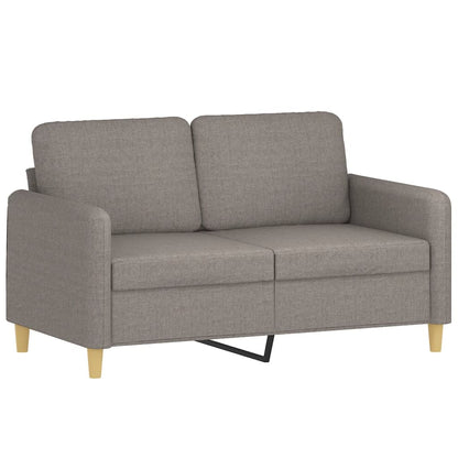 Set di Divani 2 pz con Cuscini Tortora in Tessuto | homemem39