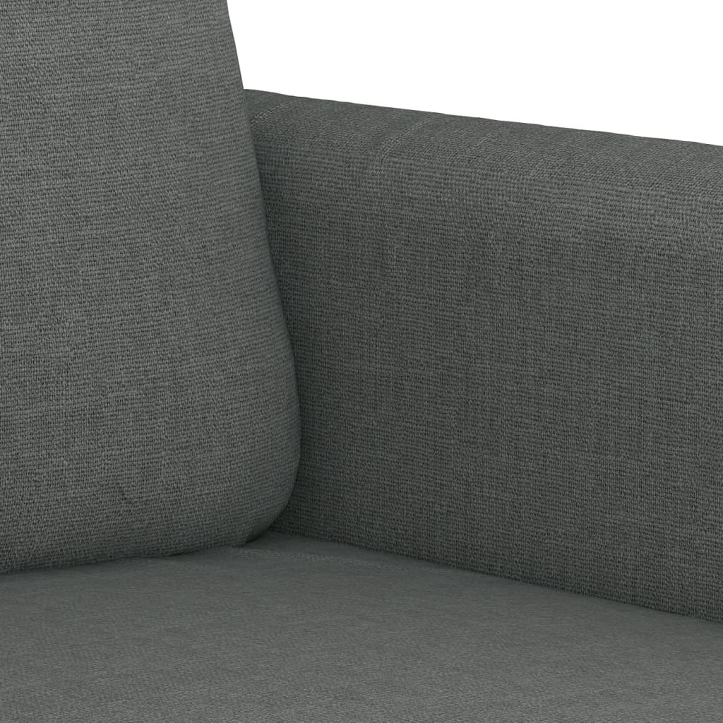 Set di Divani 3 pz con Cuscini Grigio Scuro in Tessuto | homemem39