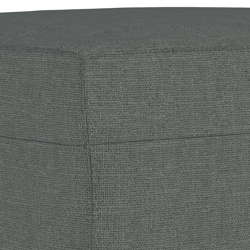 Set di Divani 3 pz con Cuscini Grigio Scuro in Tessuto | homemem39