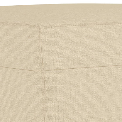 Set Divani 3 pz con Cuscini Crema in Tessuto