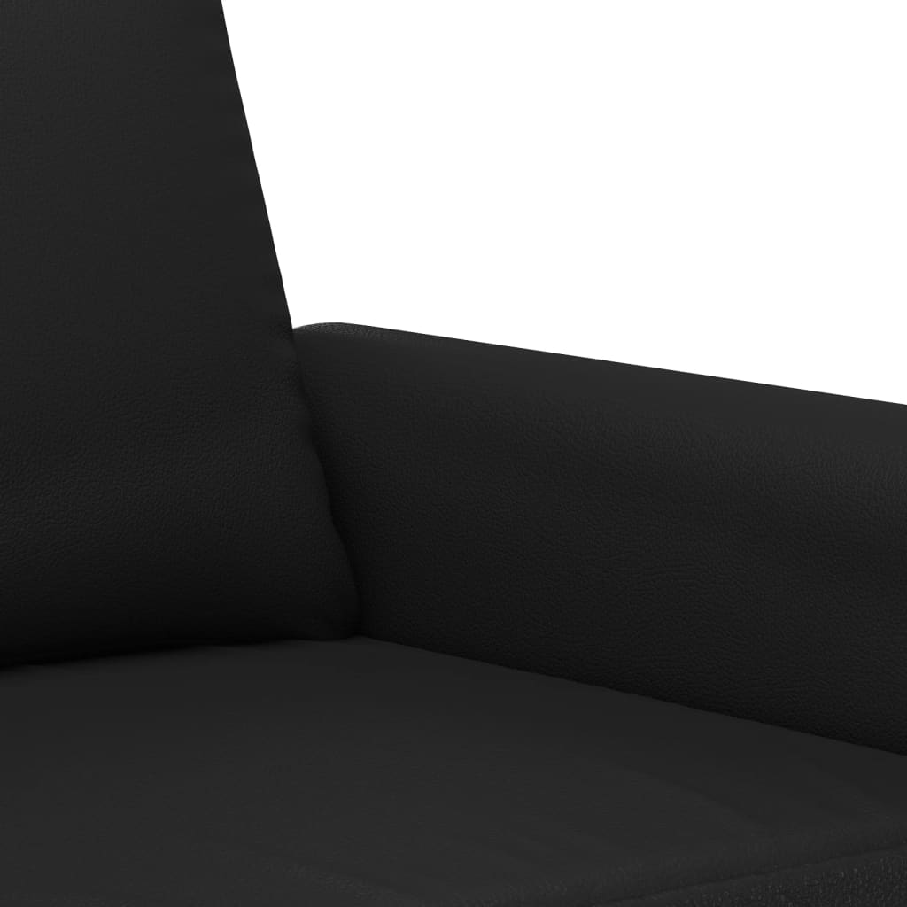 Set di Divani 2 pz con Cuscini Nero in Similpelle | homemem39