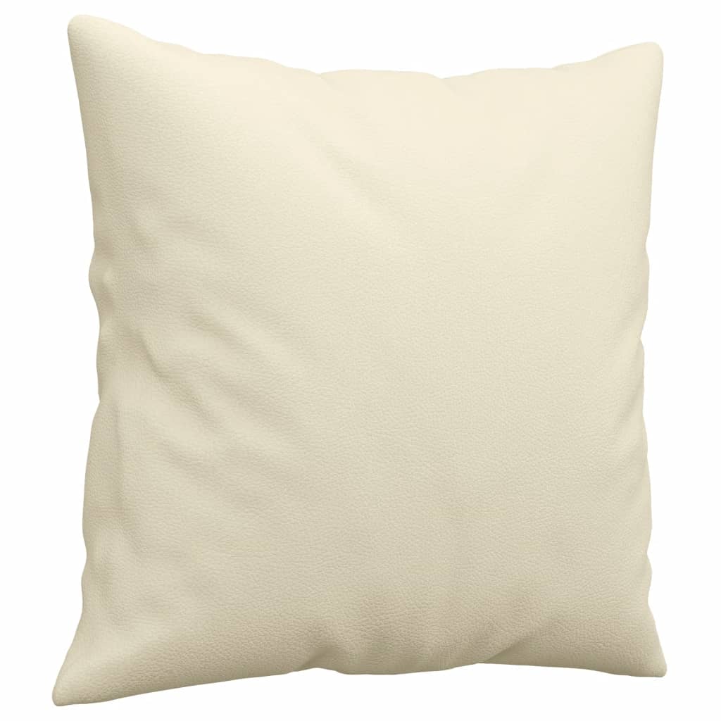 Set di Divani 2 pz con Cuscini Crema in Similpelle | homemem39