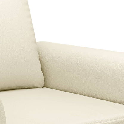 Set di Divani 2 pz con Cuscini Crema in Similpelle | homemem39