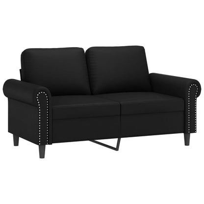 Set di Divani 3 pz con Cuscini Nero in Similpelle | homemem39
