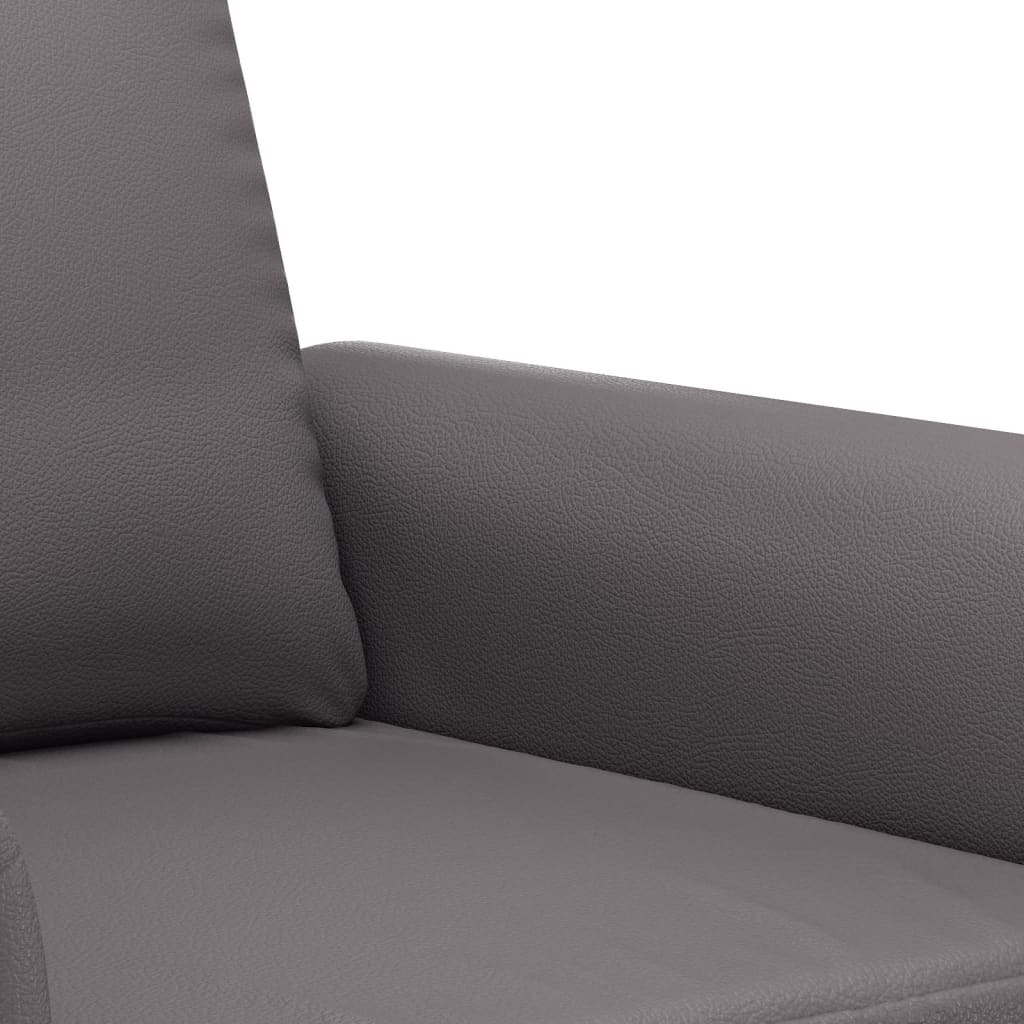 Set di Divani 3 pz con Cuscini Grigio in Similpelle - homemem39