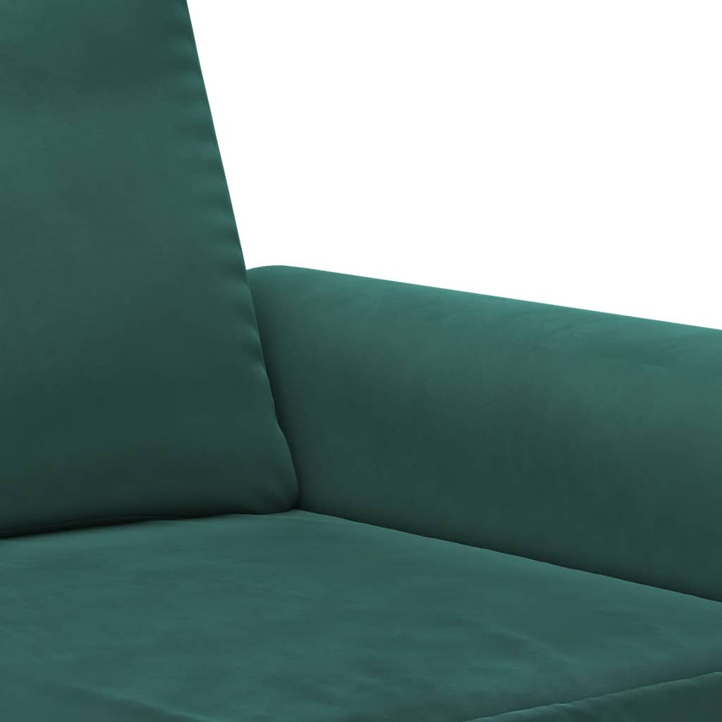 Set di Divani 4 pz con Cuscini Verde scuro in Velluto | homemem39
