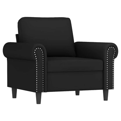 Set di Divani 4 pz con Cuscini Nero in Velluto | homemem39