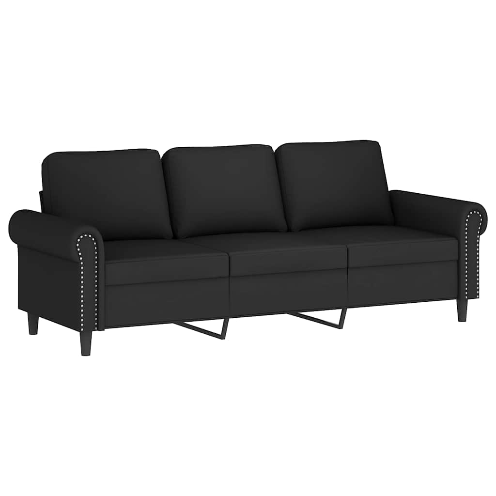 Set di Divani 4 pz con Cuscini Nero in Velluto | homemem39