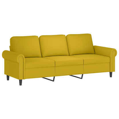 Set di Divani 4 pz con Cuscini giallo in Velluto | homemem39