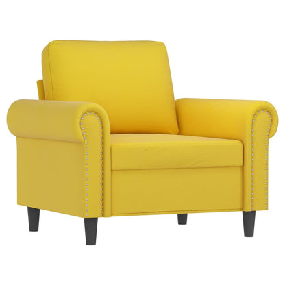Set di Divani 3 pz con Cuscini Giallo in Velluto - homemem39