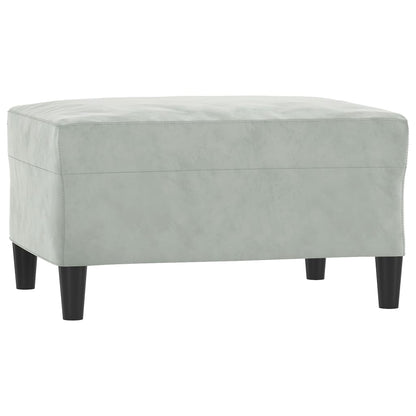Set di Divani 4 pz con Cuscini Grigio Chiaro in Velluto | homemem39