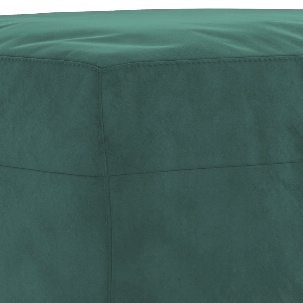 Set di Divani 4 pz con Cuscini Verde Scuro in Velluto | homemem39