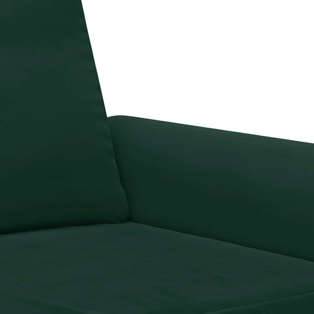 Set di Divani 3 pz con Cuscini Verde scuro in Velluto | homemem39