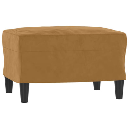 Set di Divani 3 pz con Cuscini Marrone in Velluto | homemem39