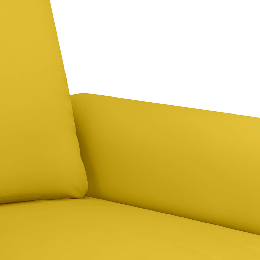 Set di Divani 2 pz con Cuscini Giallo in Velluto | homemem39