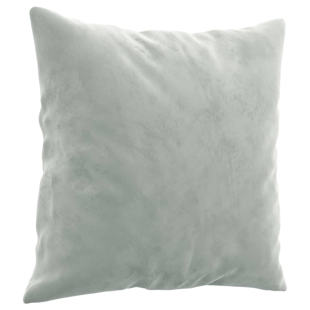 Set di Divani 3 pz con Cuscini Grigio Chiaro in Velluto | homemem39