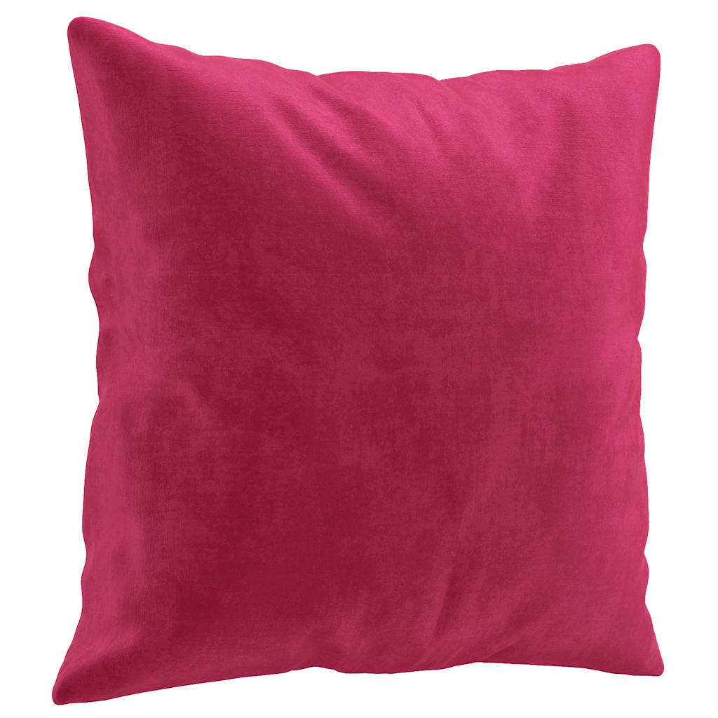 Set di Divani 3 pz con Cuscini Rosso Vino in Velluto | homemem39