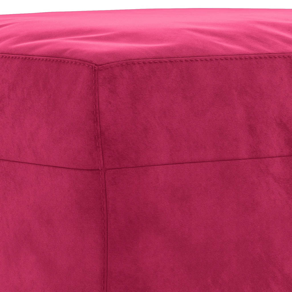 Set di Divani 3 pz con Cuscini Rosso Vino in Velluto | homemem39