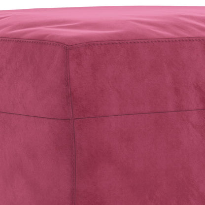 Set di Divani 3 pz con Cuscini Rosso Vino in Velluto | homemem39