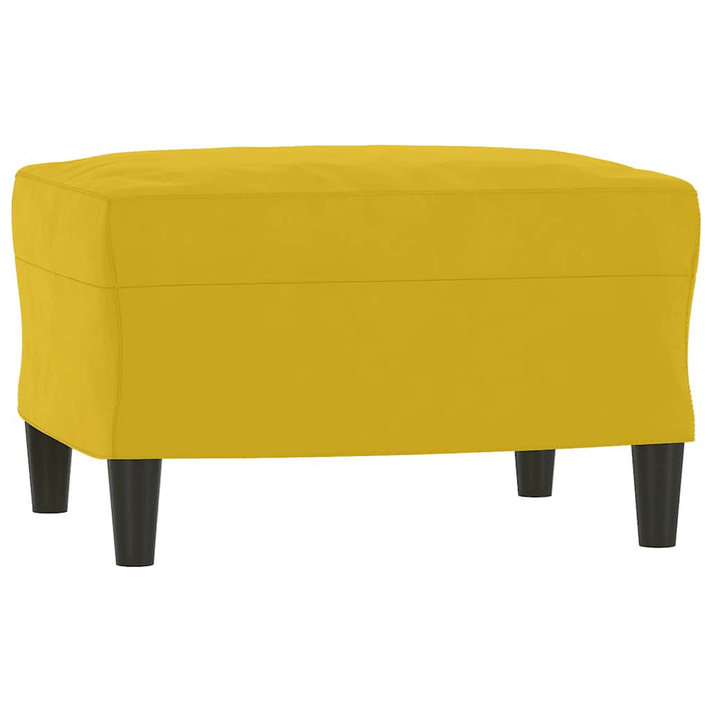 Set di Divani 3 pz con Cuscini giallo in Velluto | homemem39