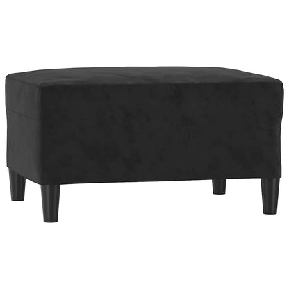 Set di Divani 3 pz con Cuscini Nero in Velluto | homemem39