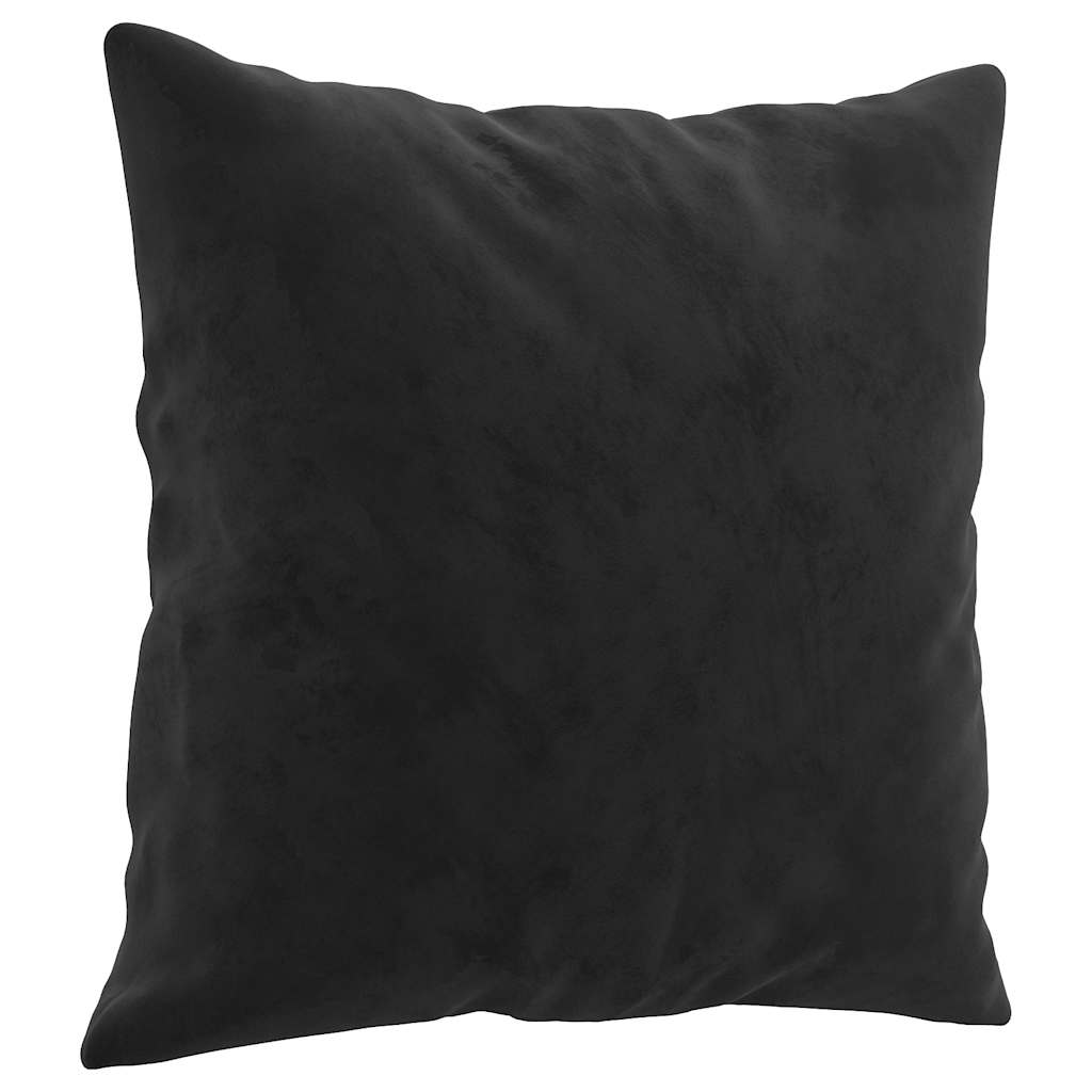 Set di Divani 3 pz con Cuscini Nero in Velluto | homemem39