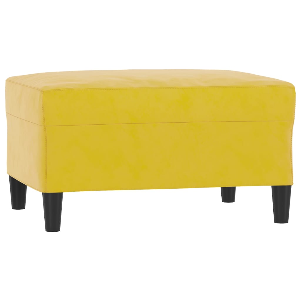 Set di Divani 3 pz con Cuscini Giallo in Velluto - homemem39