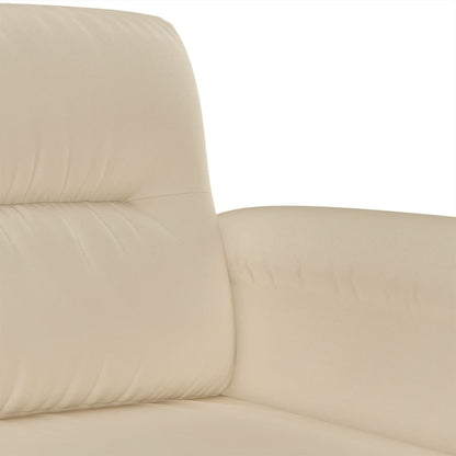 Set Divani 4 pz con Cuscini Crema in Tessuto Microfibra | homemem39