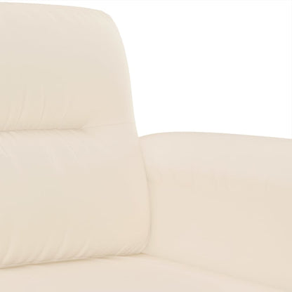 Set Divani 3 pz con Cuscini Beige in Tessuto Microfibra | homemem39