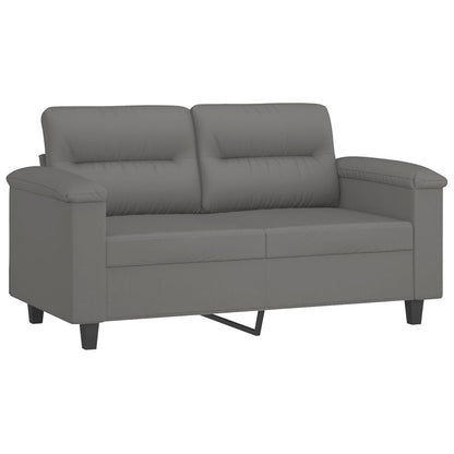 Set Divani 3 pz con Cuscini Grigio Scuro in Tessuto Microfibra | homemem39