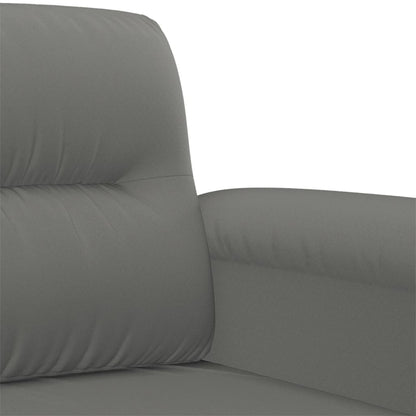 Set Divani 3 pz con Cuscini Grigio Scuro in Tessuto Microfibra | homemem39