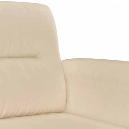 Set Divani 3 pz con Cuscini Crema in Tessuto Microfibra | homemem39