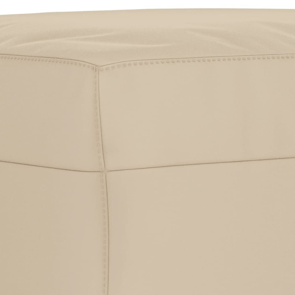 Set Divani 3 pz con Cuscini Crema in Tessuto Microfibra