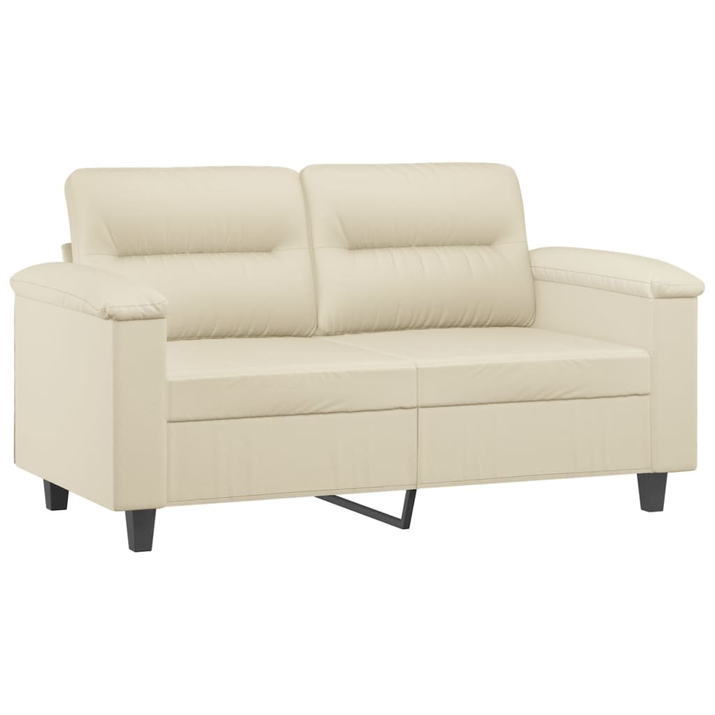 Set di Divani 3 pz con Cuscini Crema in Similpelle | homemem39
