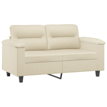 Set di Divani 3 pz con Cuscini Crema in Similpelle | homemem39