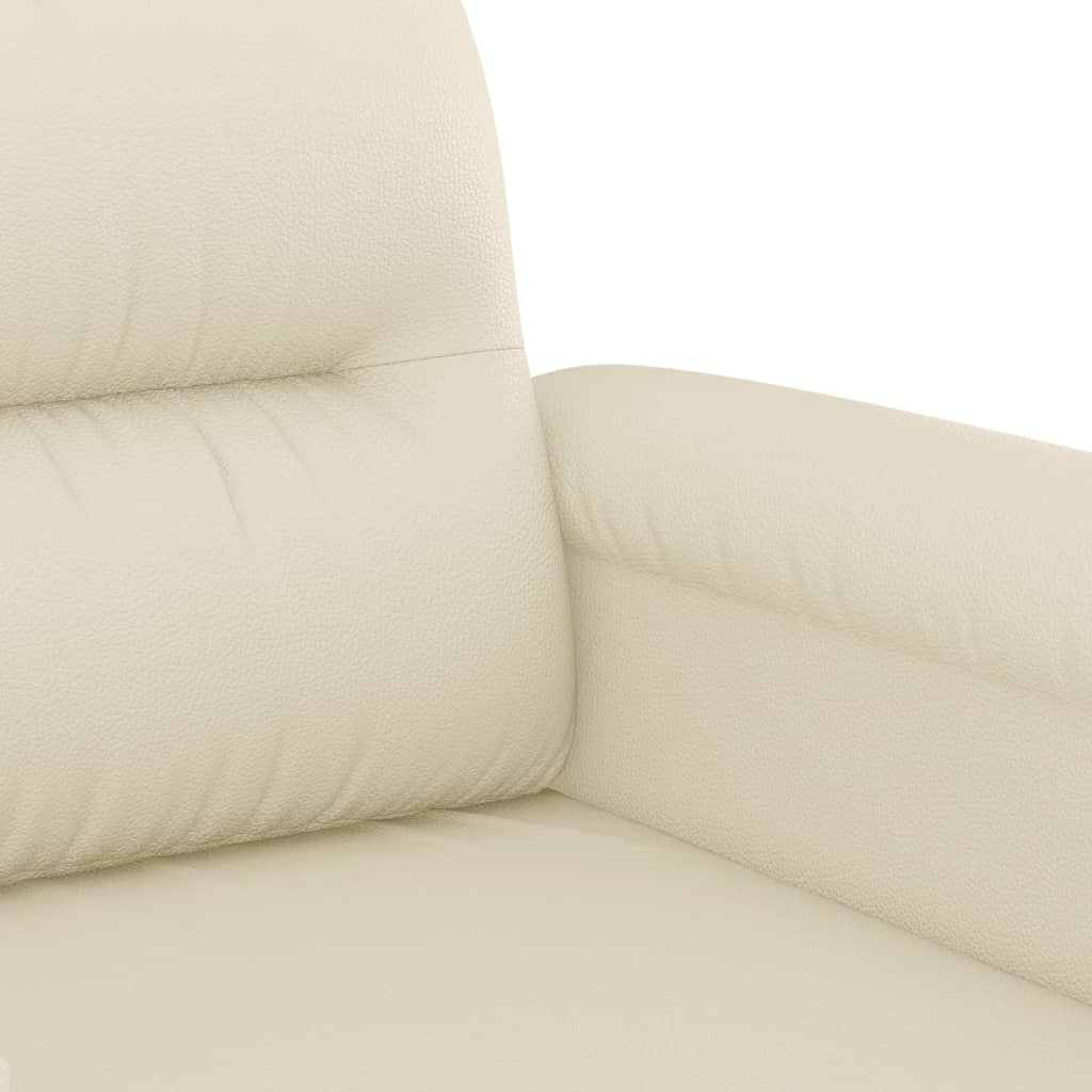Set di Divani 3 pz con Cuscini Crema in Similpelle | homemem39