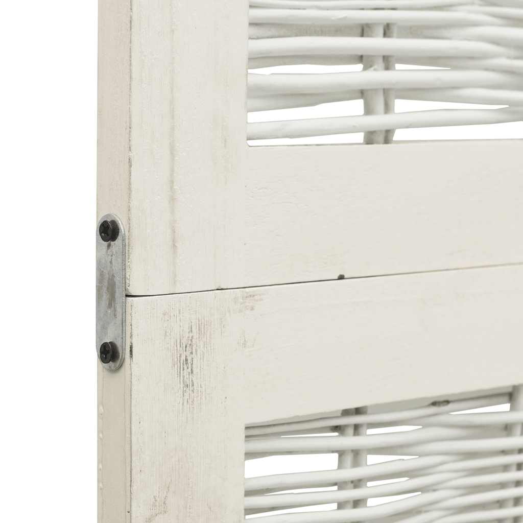 Divisorio Ambienti 3Pannelli Bianco Legno Massello di Paulownia - homemem39