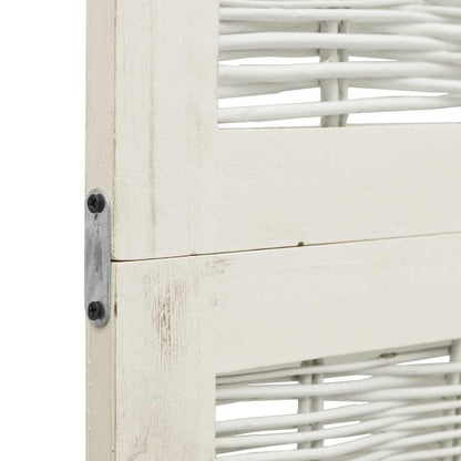 Divisorio Ambienti 5Pannelli Bianco Legno Massello di Paulownia - homemem39